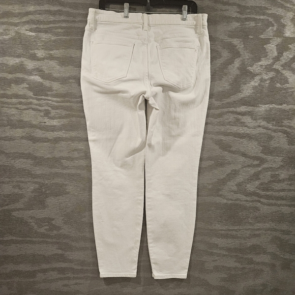 Madewell SZ 32 Pure White High Riser Skinny Ankle Stretch Jeans - Picture 2 of 13